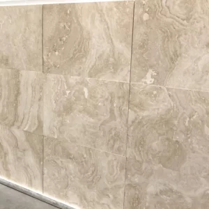 Travertino 40,6cm pulido taponado
